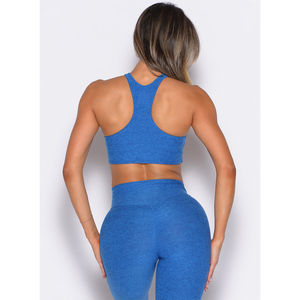 Último modelo de top para mujer con logo, negro, con abertura asimétrica, talla grande, tirantes laterales ajustables, espalda escotada sexy, soporte alto, transpirable y ecológico. - Product Image 4