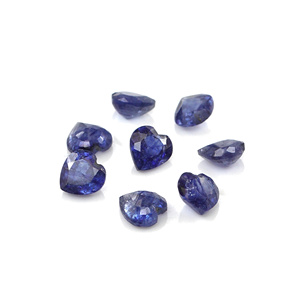 Saphir bleu naturel de Bangkok, taille cœur calibrée 4,5 mm, pierre précieuse de saphir bleu naturel à facettes pour la fabrication de bijoux - Product Image 4