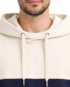 Camiseta con capucha de manga corta personalizada para hombre, azul marino y con bloques de color, sudadera informal con capucha, mezcla de algodón suave, ropa de verano - Product Image 5