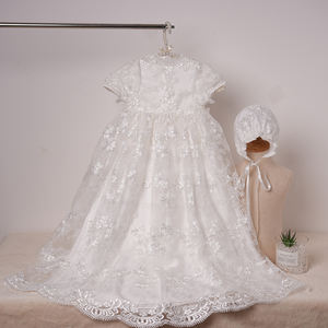 <span class=keywords><strong>Vestidos</strong></span> <span class=keywords><strong>para</strong></span> ocasiones especiales <span class=keywords><strong>para</strong></span> niñas, vestido de <span class=keywords><strong>bautizo</strong></span> de encaje elegante blanco, vestido de Bautismo con gorro - Product Image 2