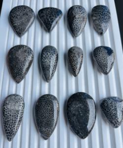 Natural <b>Black</b> Fossil Coral Loose Gemstone High Grade Handmade Gemstone for Decoration and Making Jewellery - Product Image 4