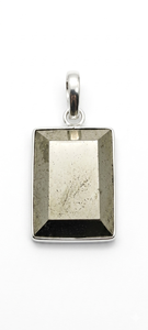Colgante Cuadrado Geométrico de Pirita Cristalina Bañado en Oro con Engaste de Bisel, Dije de Aleación, Estilo Clásico, Collar de Moda Unisex - Product Image 5