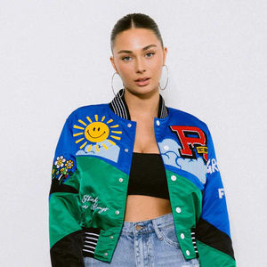 New Arrival Women Customizable Printed Varsity <b>Jacket</b> Best Quality With Embroidery <b>Workout</b> For Women <b>Jacket</b> - Product Image 3