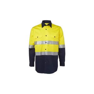 เสื้อใส่ทำงานแขนยาวของผู้ชายเสื้อโพลีเอสเตอร์แบบกำหนดโลโก้ได้เองสารหน่วงไฟขนาดใหญ่พิเศษสำหรับความปลอดภัยในการก่อสร้าง - Product Image 4