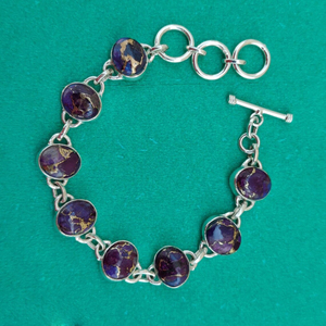 Natural Purple Copper Turquoise 925 Sterling Silver Adjustable <b>Bracelet</b> Natural Gemstone Jewelry Elegant Designer <b>Boho</b> <b>Bracelet</b> - Product Image 5