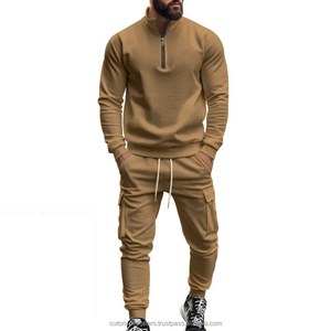 2025 nuevo cárdigan de algodón con capucha traje deportivo para hombres jóvenes ropa deportiva informal de moda con patrón sólido para primavera otoño - Product Image 4