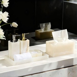 Stonekocc Modern Eco Friendly Marble <b>Bathroom</b> <b>Accessories</b> 4 Piece <b>Set</b> - Product Image 2