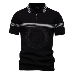 Polo en coton pour homme de haute qualité, design confortable à manches courtes, adapté pour les occasions décontractées, habillées et professionnelles. - Product Image 6