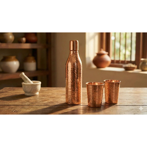 Botella Deportiva de Cobre para Bebidas al Aire Libre con Tapa, Revestimiento Anticorrosión, Apta para Agua Hirviendo, Ecológica - Product Image 4