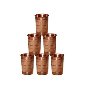 Gobelet en cuivre martelé avec corps arrondi, large ouverture et bord lisse pour le service de l'eau, des jus, des cocktails et des boissons - Product Image 5