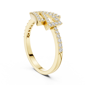 Elegante Anillo de Diamantes Cultivados en Laboratorio para Mujer, en Oro Amarillo de 18 Quilates con Baño de Rodio, Certificado, para Compromiso, Fiesta, Boda, Uso Diario - Product Image 3