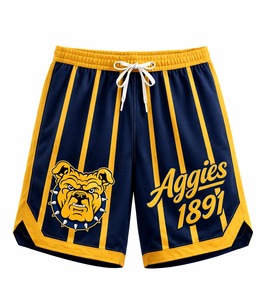 Hbcu North Carolina A & T NC A & T เสื้อผ้าวิทยาลัย unisex sublimated กางเกงเบสบอลกางเกงขาสั้นออกกำลังกาย - Product Image 1