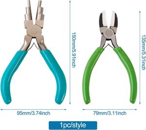 Jewelry Making <b>Pliers</b> 4pcs Jewelers <b>Pliers</b> <b>Set</b> Professional <b>Pliers</b> Tools Kit Round Bent Nose Beading Making DIY Jewellery - Product Image 6