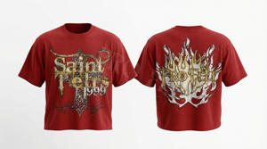 Camiseta con Cuello Redondo, 100% Algodón, Estilo Hip Hop, Transpirable, Último Diseño, Ropa Urbana, Hombros Caídos, Tallas Grandes, Cómoda, Impresión DTG, Logotipo Personalizado - Product Image 2