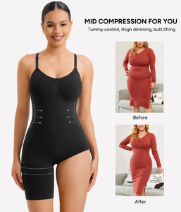 Bodysuit for Women Tummy Control Shapewear Seamless Sculpting Thong Body Shaper Strapless Customized In Different <b>Colours</b> - Product Image 3