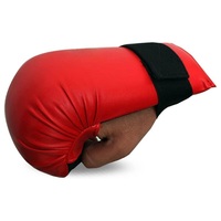 Gants de karaté professionnels personnalisés de haute qualité en cuir PU unisexe avec sangle de poignet réglable et fermeture auto-agrippante