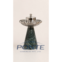 Brûleur à Bakhoor en marbre vert vintage écologique, porte-encens en métal, luxe arabe moderne, aromathérapie aromatique, vente en gros