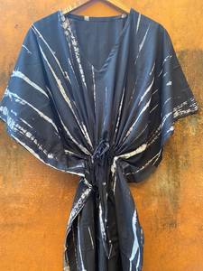 Beautiful Elegant Handmade Indian Tie Dye <b>Kaftan</b> Plus Size <b>Summer</b> Women Three Quarter Sleeve Casual Dress Slit ODM Gift Her - Product Image 4