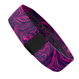 Bande de Résistance Hanche en Tissu Gris Durable Antidérapante – Bande de Fitness Robuste avec Bordure Néon pour Squats et Entraînement en Salle de Sport - Product Image 5