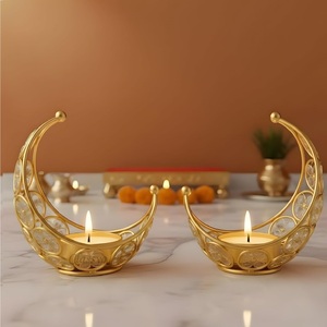 Made Of Metal Candle Material Stand Tealight Holder for Home Decor Diwali Pooja & Temple Easter & Valentine's Day Gifts - Product Image 2