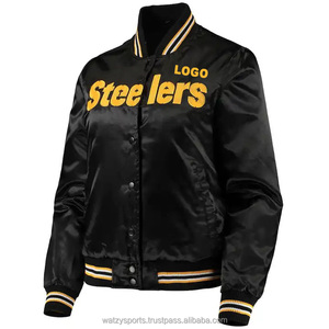 Premium Quality <b>Men's</b> <b>Jacket</b> Raiders Unisex Windbreaker Bomber <b>Jacket</b> Custom 100% Polyester Satin Bomber <b>Jackets</b> - Product Image 5