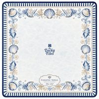 Tapis de Mahjong Bleu Coquillage Personnalisé en Gros 33x33 Pouces Néoprène Premium Antidérapant Pliable Poker Américain Luxe OEM Cadeau