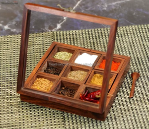 ที่จัดเก็บเครื่องเทศเครื่องเทศสมุนไพรและเครื่องปรุงแบบชนบทเหมาะสำหรับการทำอาหารแบบดั้งเดิมหรือการตกแต่งบ้านที่ทันสมัย - Product Image 5