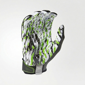 Custom Wholesale Synthetic Leather Silicone Coating Breathable Full Finger Anti-slip <b>Hook</b> Loop Closure American Football Gloves - Product Image 6