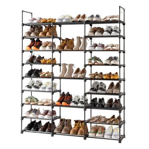 Armadietto per scarpiere a 9 livelli impilabile per ripiano portaoggetti per 50-55 paia di scarpe - Product Image 6