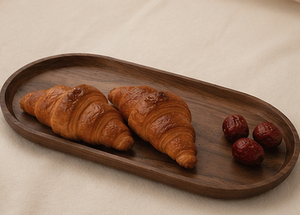 Premium Modern <b>Oval</b> Wooden Serving Tray Set with Acacia for Walnut Wood-Home Decor Party <b>Coffee</b> <b>Table</b> Platter - Product Image 4