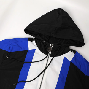 Veste coupe-vent Beta Phi Sigma noire, bleu roi et blanche, avec fermeture éclair, imperméable, légère, poches, ajustement réglable, style grec - Product Image 4