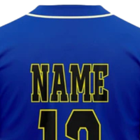 Jersey Baseball Kancing Depan Biru Kuning Khusus Pria, Seragam Tim Softball Bernapas, Kaos Olahraga Atletik untuk Tim