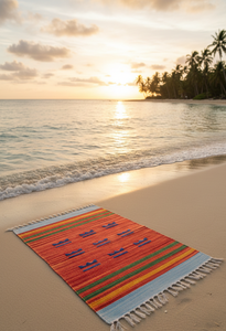 พรมปูพื้น/พรมทางเดินลายดอกไม้ ทำมือจากผ้าฝ้าย ซักเครื่องได้ ใช้ได้ทั้งในบ้านและเดินทาง ขายส่ง - Product Image 2