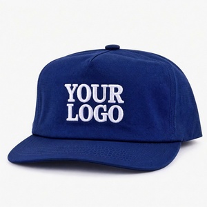 Casquette tendance 5 panneaux, profil haut, coupe déstructurée, devant carré, logo brodé personnalisé, style streetwear - Product Image 3