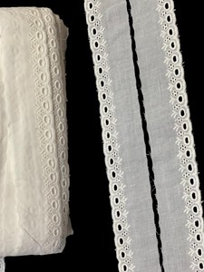 ผ้าลูกไม้ยืดเนื้อผ้าฝ้าย 100% ขายดี แห้งเร็ว ระบายอากาศได้ดี ลายปักดอกไม้แบบขอบหยัก สำหรับชุดเดรส เสื้อผ้า และเครื่องแต่งกาย - Product Image 2