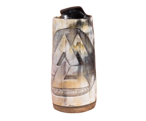 Verre à boire en corne de buffle de qualité supérieure, style corne de bovin viking, avec bordure en laiton, à prix bas - Product Image 1