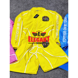 Windbreaker Nylon Shorts set <b>tracksuits</b> for men mesh lining Summer 2-Piece Nylon jacket shorts windbreaker <b>tracksuits</b> for men - Product Image 4