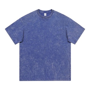 เสื้อยืดฟอกสีดำแบบวินเทจปรับแต่งได้สำหรับผู้ชายผ้าฝ้าย250gsm ลายกราฟฟิกโอเวอร์ไซส์ผ้าโพลีเอสเตอร์/ ผ้าฝ้ายทอสีดำ