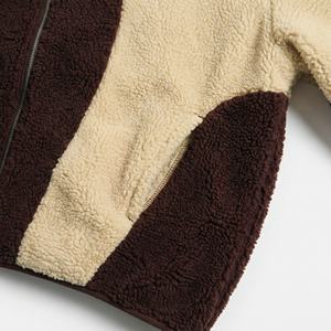 Chaqueta de Forro Polar Sherpa con Bloques de Color Personalizados para Hombre y Mujer |   Abrigo de invierno con cremallera estilo Teddy |   Fabricante de Marca Privada OEM - Product Image 5