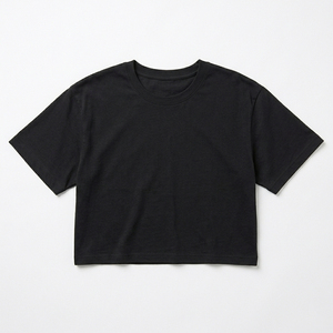 Women Basic Crop Top Plain Oversized Cotton T-<b>Shirt</b> Summer Casual Streetwear Breathable Loose Fit Short Sleeve Top - Product Image 5