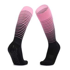 Chaussettes de sport rayées mi-hautes pour hommes, respirantes, en coton tricoté, polyester et élasthanne, bleu-vert, chaussettes de compression d'été - Product Image 2