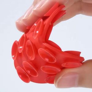 Support de téléphone en silicone double face en forme de cœur avec logo personnalisé, support à ventouse réutilisable pour usage domestique, cadeaux promotionnels d'entreprise - Product Image 3