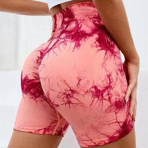 Shorts de sport taille haute à carreaux simples pour femmes, respirants et écologiques - Product Image 4