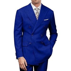 Men athletic fit <b>pant</b> coat suit stretch fabric modern business wear - Product Image 1