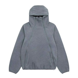 Sweat-shirt à capuche zippé pour homme en coton et polyester, coupe oversize et carrée, épaules tombantes, en molleton, options d'impression sérigraphique - Product Image 6