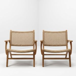 Solid Teak Wood Garden <b>Chair</b> Cord Woven Low <b>Lounge</b> Armchair Furniture For Luxury Resort Hotel <b>Beach</b> Club Commercial Contract - Product Image 1