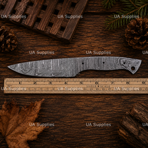 Cuchillo de Acero de Damasco Hecho a Mano Directo de Fábrica, Hoja Fija de Espiga Completa con Borde Biselado, Cuchillo Utilitario EDC para Exteriores, Venta al por Mayor OEM ODM - Product Image 3