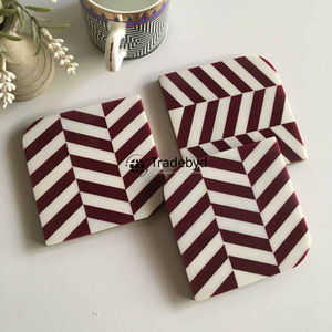 Sous-verres de luxe en os incrusté faits à la main, ensemble de sous-verres décoratifs pour table par Tradebyd - Product Image 2