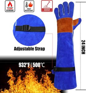 ถุงมือเชื่อมหนังวัวแบบหนาพิเศษ ทนความร้อน บริเวณฝ่ามือเสริมความแข็งแรง ถุงมือช่างเชื่อม ถุงมือป้องกันเพื่อความปลอดภัยในงานอุตสาหกรรม - Product Image 2