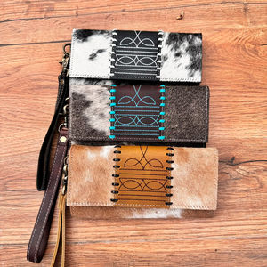New Boot Stitch Cow Skin Women Wristlet <b>Wallet</b> Genuine Leather Clutch Purse Many Compartments Long <b>Wallet</b> With Many <b>Card</b> Slots - Product Image 2